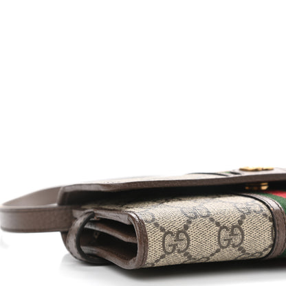 Gucci GG Supreme Monogram Web Ophidia Crossbody Wallet Beige New Acero 9 of 11