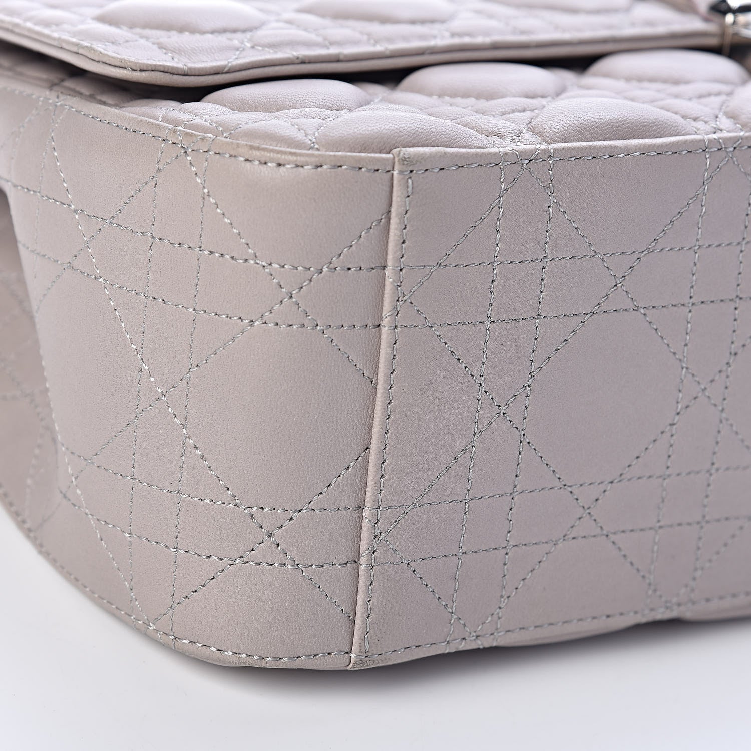 Christian Dior Lambskin Cannage Large Miss Dior Flap Grey 8 of 9