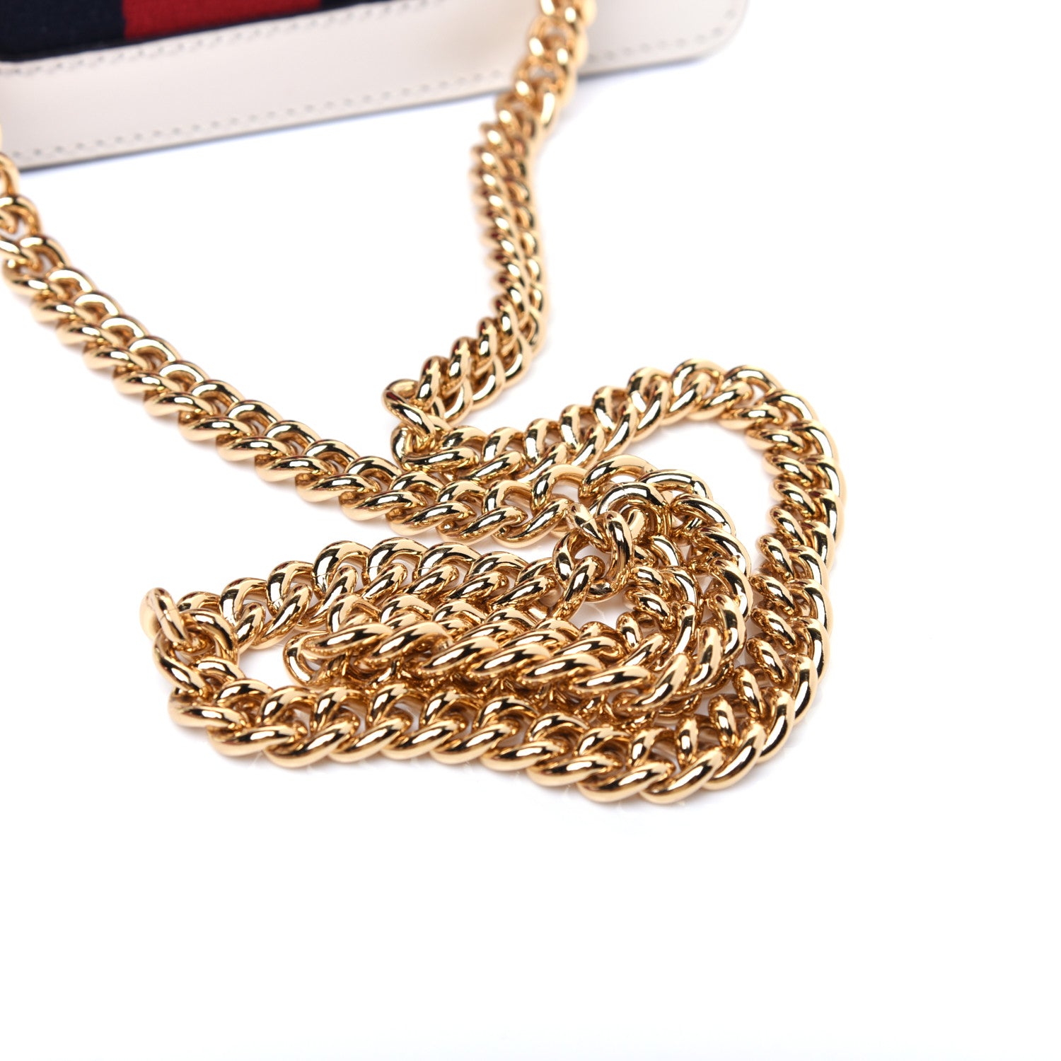 Gucci Calfskin Mini Sylvie Chain Shoulder Bag White 13 of 14