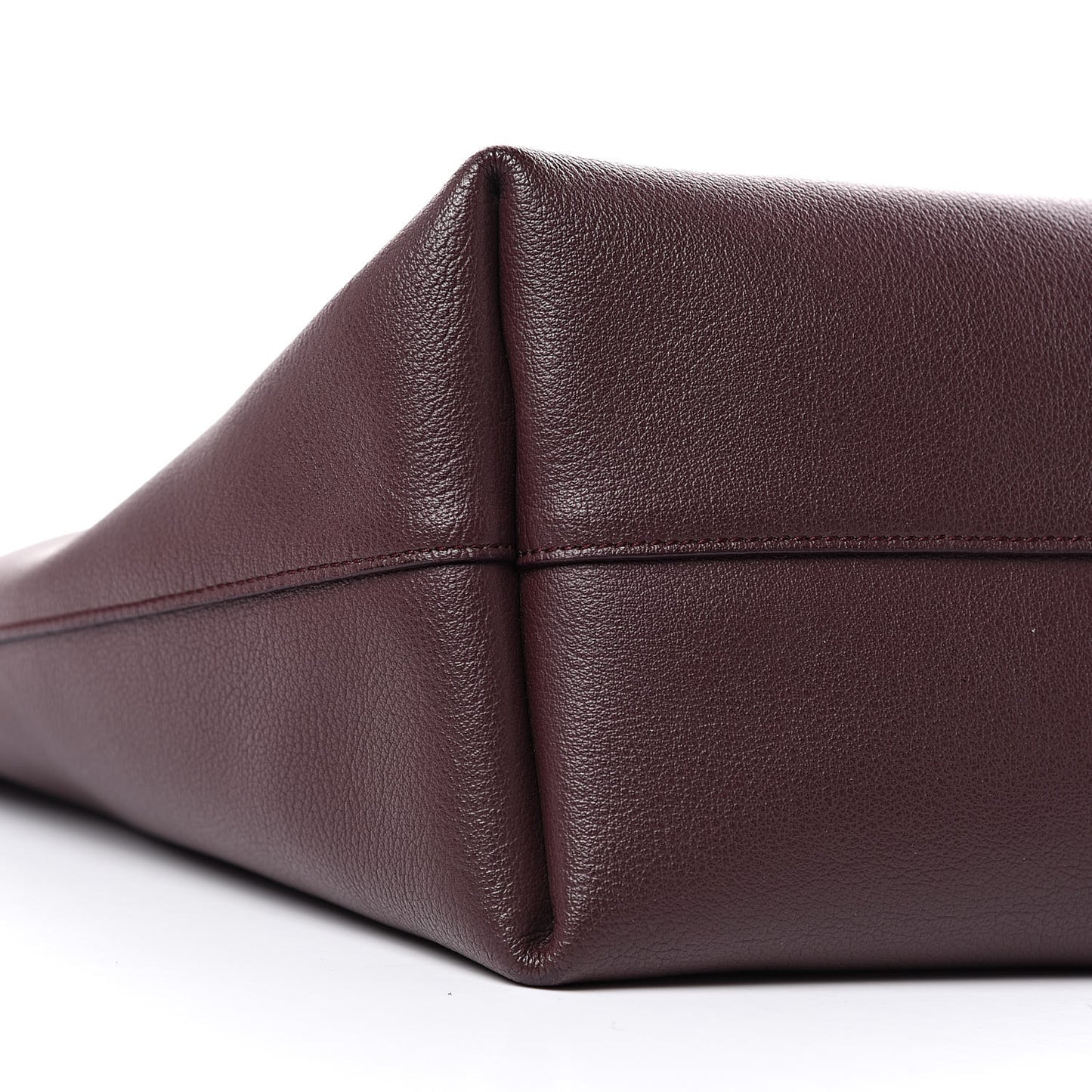 Calfskin Large Shopping Tote Bordeaux