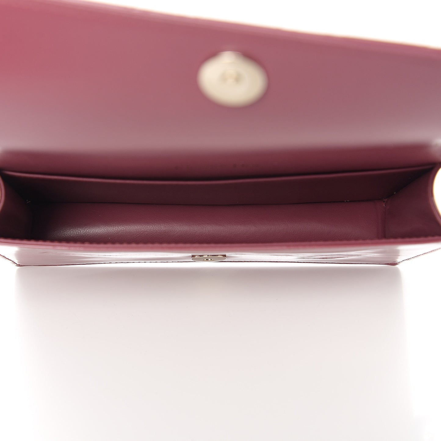 Patent Cannage Lady Dior Clutch Mallow Rose