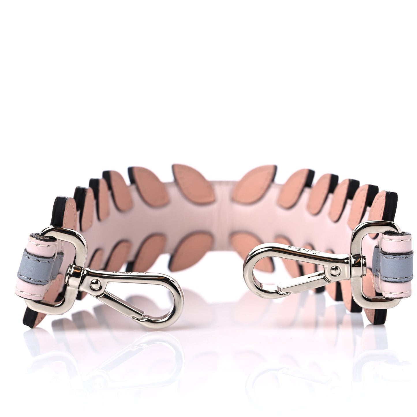 Calfskin Leaf Mini Strap You Pink Multicolor