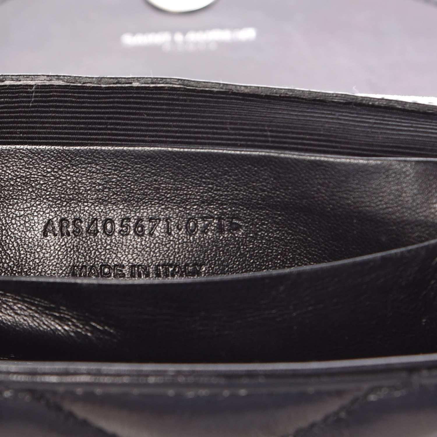 Saint Laurent Sheepskin Matelasse Chevron Monogram Classic Baby Chain Bag Black 7 of 10