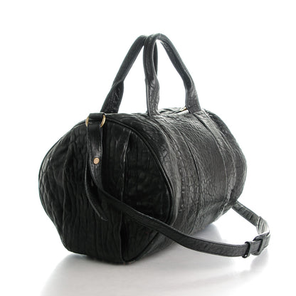 Alexander Wang Pebbled Lambskin Rocco Black Antique Brass Hardware 3 of 8
