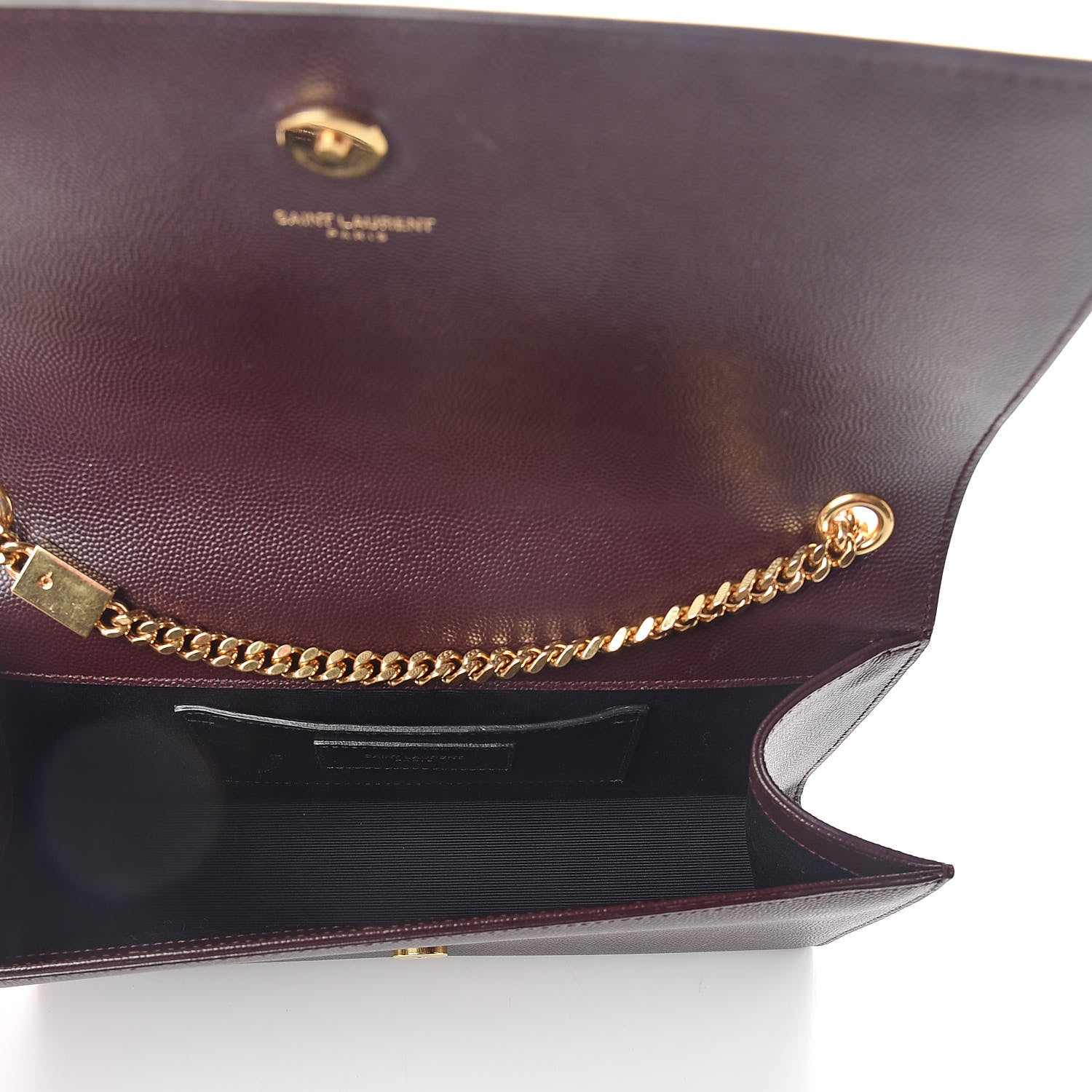 Saint Laurent Grain De Poudre Medium Classic Monogram Kate Satchel Amaranto 5 of 8