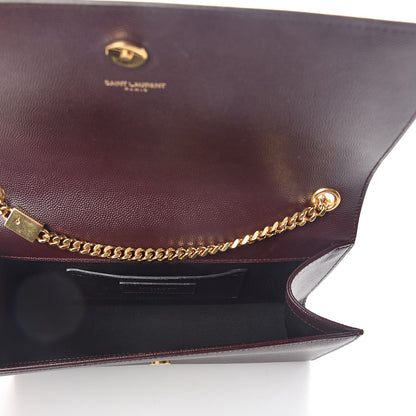 Saint Laurent Grain De Poudre Medium Classic Monogram Kate Satchel Amaranto 5 of 8