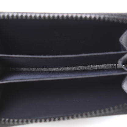 Gucci GG Supreme Monogram Blooms Zip Around Card Case Wallet Beige Blue Navy 4 of 6