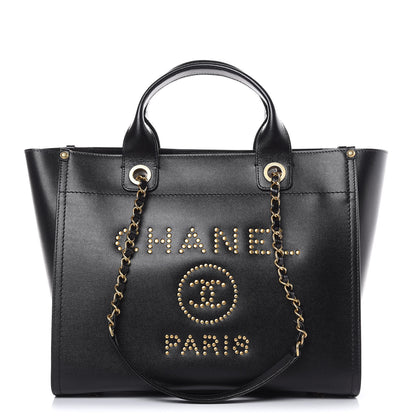 Chanel Caviar Small Studded Deauville Tote Black 1 of 10