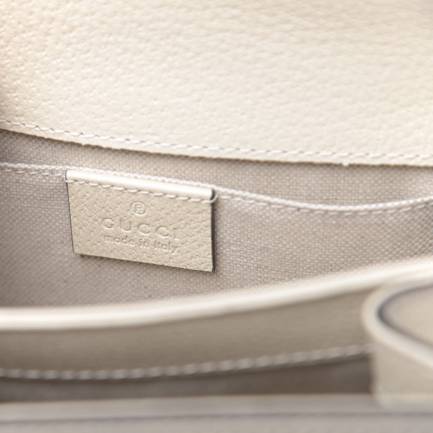 Textured Calfskin Crystal Bamboo Web Mini Dionysus Top Handle Bag Mystic White
