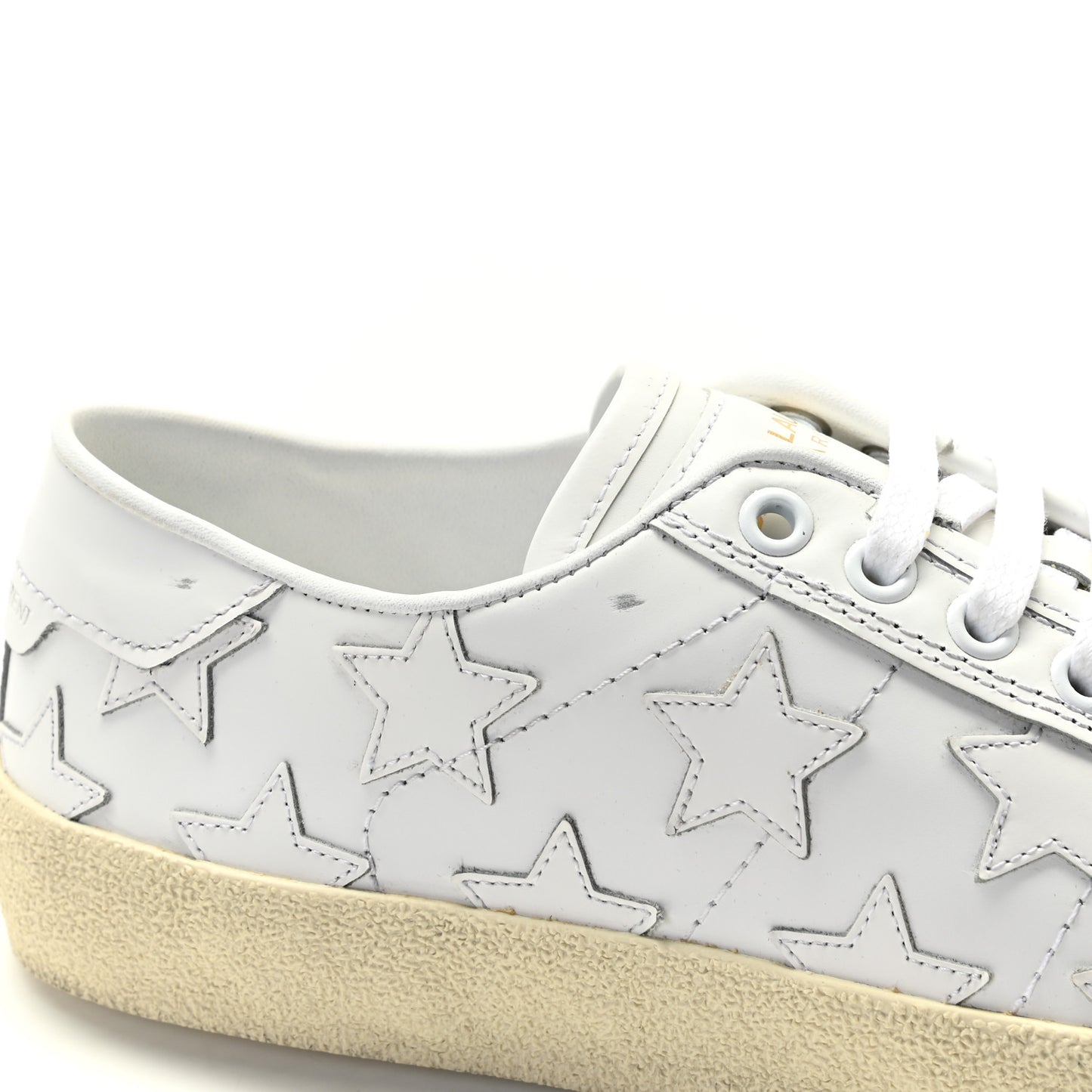 Calfskin Star Court Sneakers 36.5 White