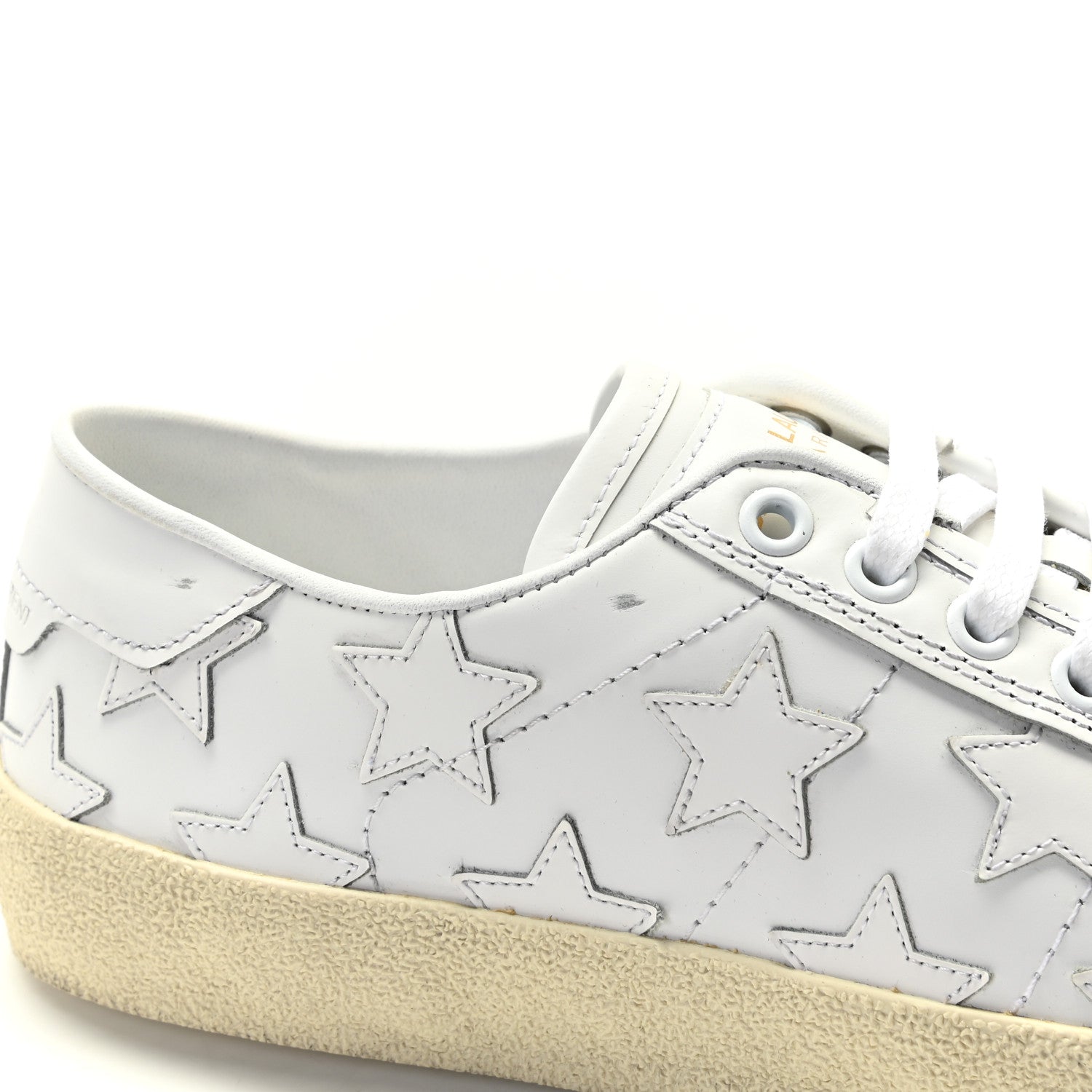 Saint Laurent Calfskin Star Court Sneakers 36.5 White 11 of 18