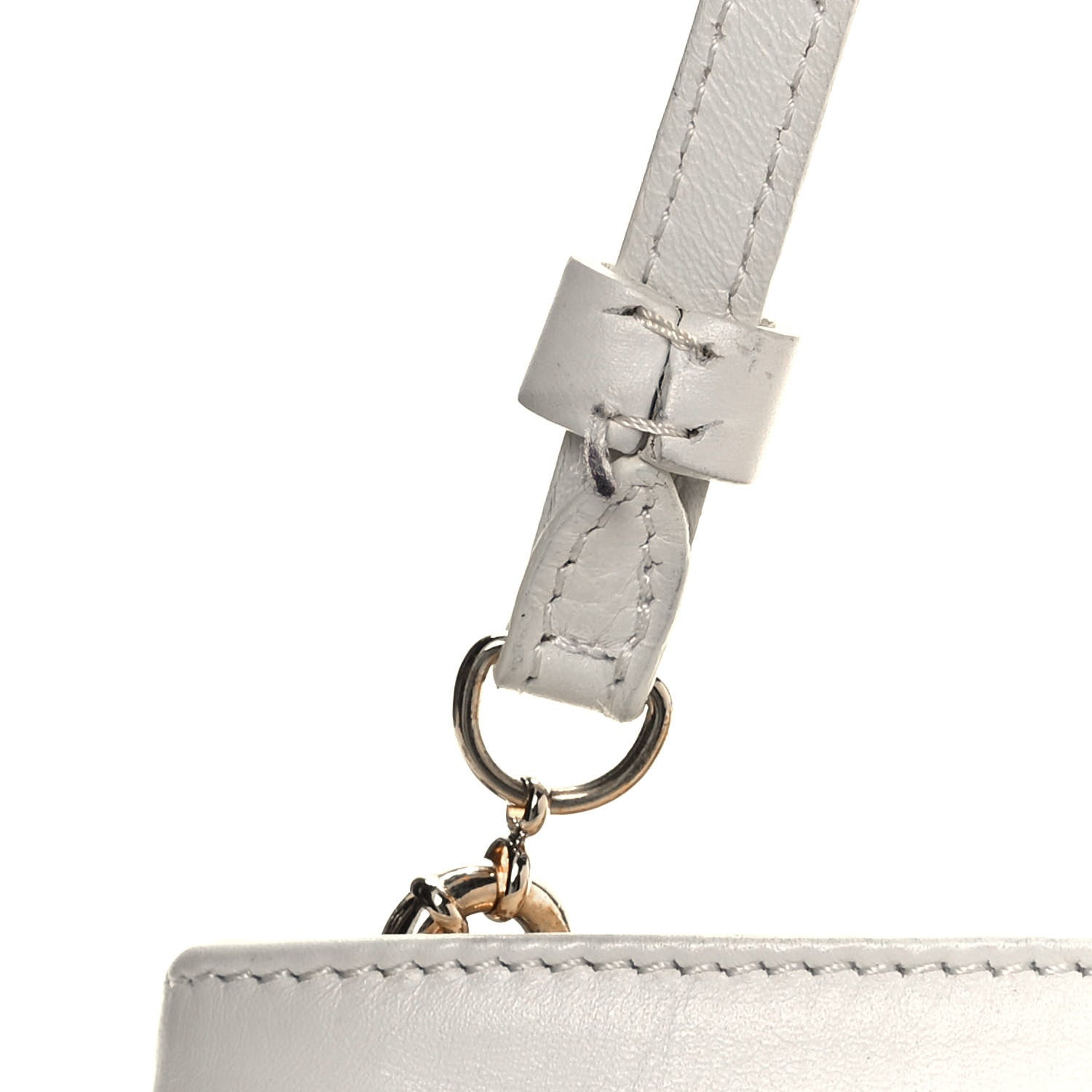 Christian Louboutin Calfskin Panettone Spiked Valentines Clutch Bag White Red 14 of 17