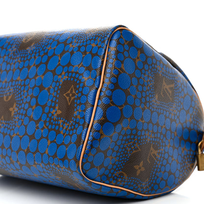 Louis Vuitton Monogram Kusama Town Speedy 30 Blue 10 of 13