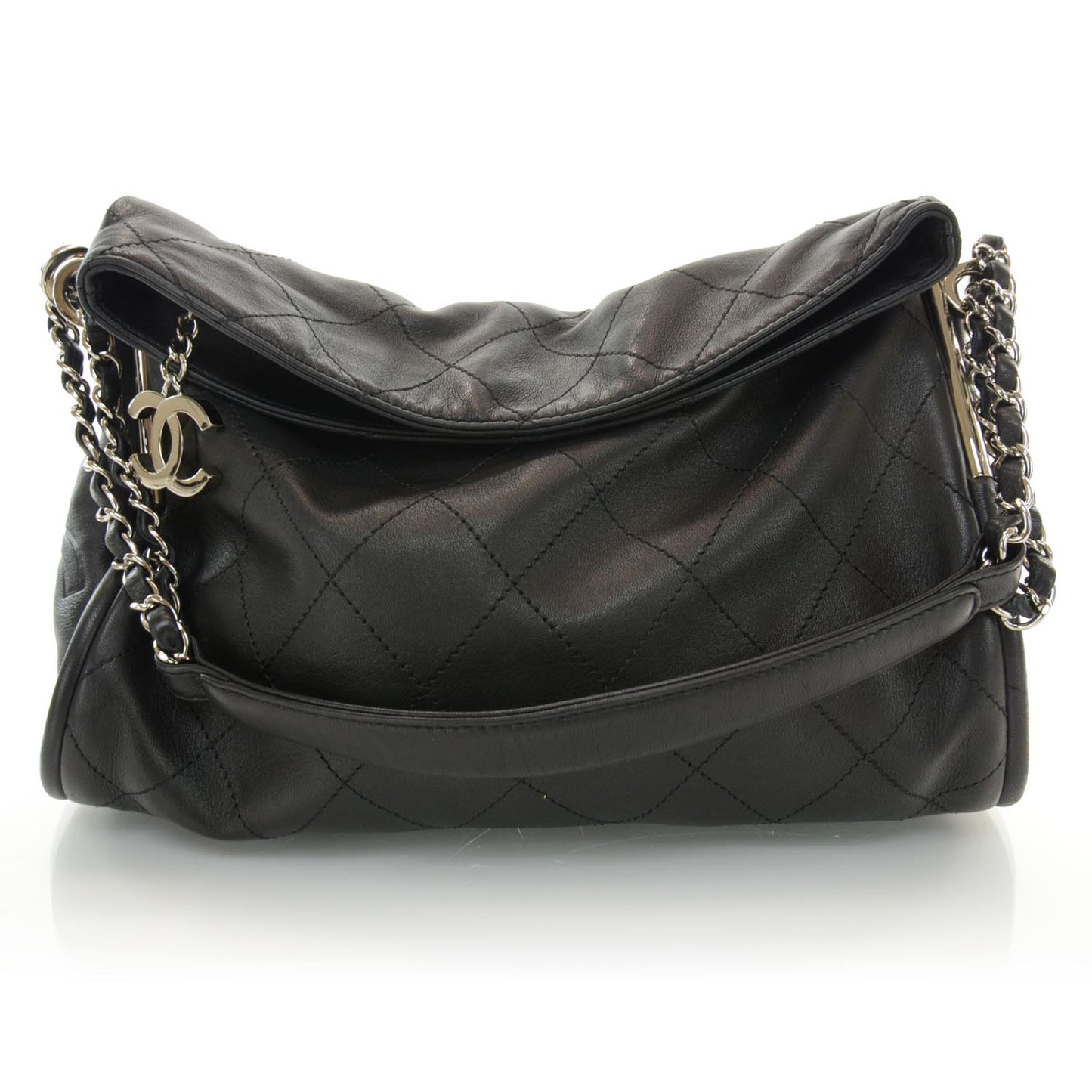 Lambskin Medium Ultimate Soft Tote Black