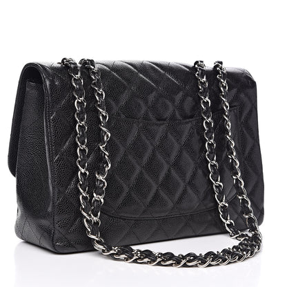 Chanel Caviar Quilted Jumbo Single Flap Black 3 of 15