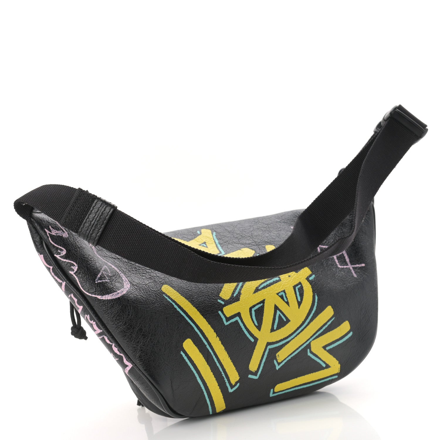 Balenciaga Agneau Arena Graffiti All Over Explorer Belt Bag Black Multicolor 3 of 10