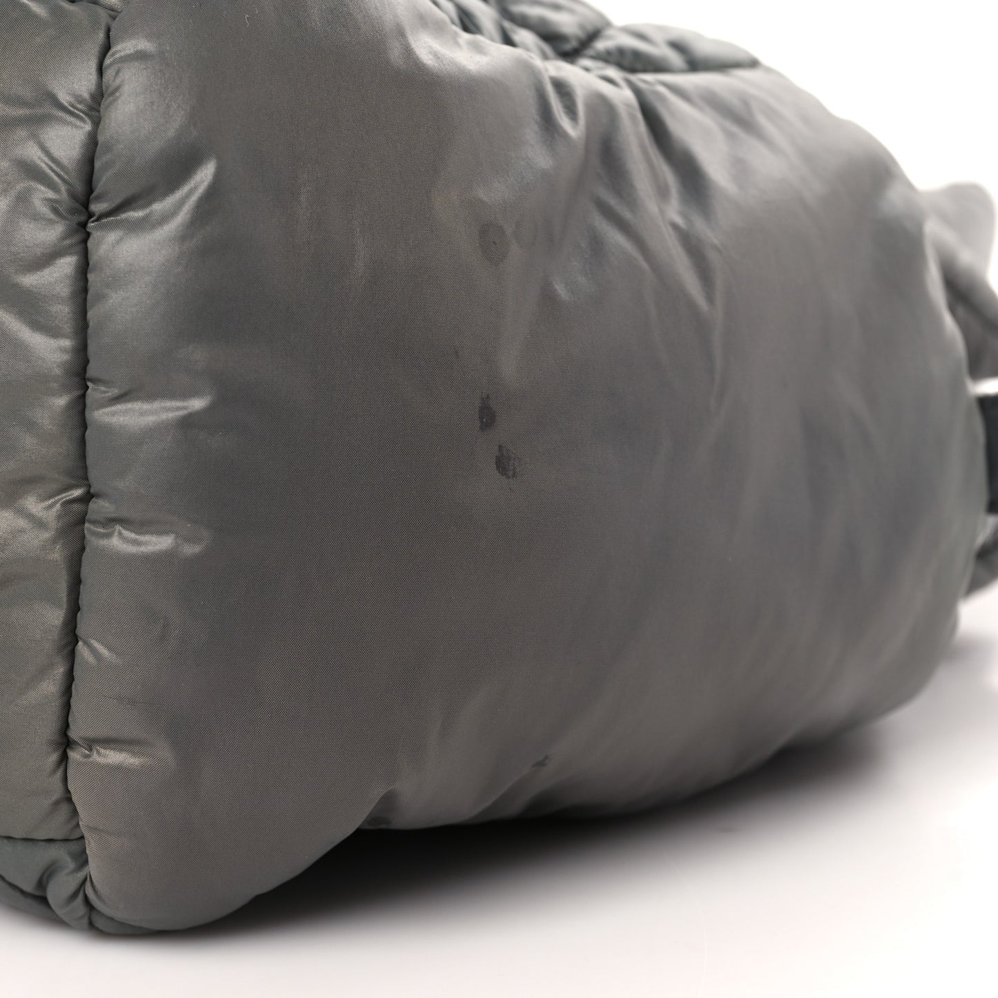 Nylon Quilted Large Coco Cocoon Reversible Tote Grey