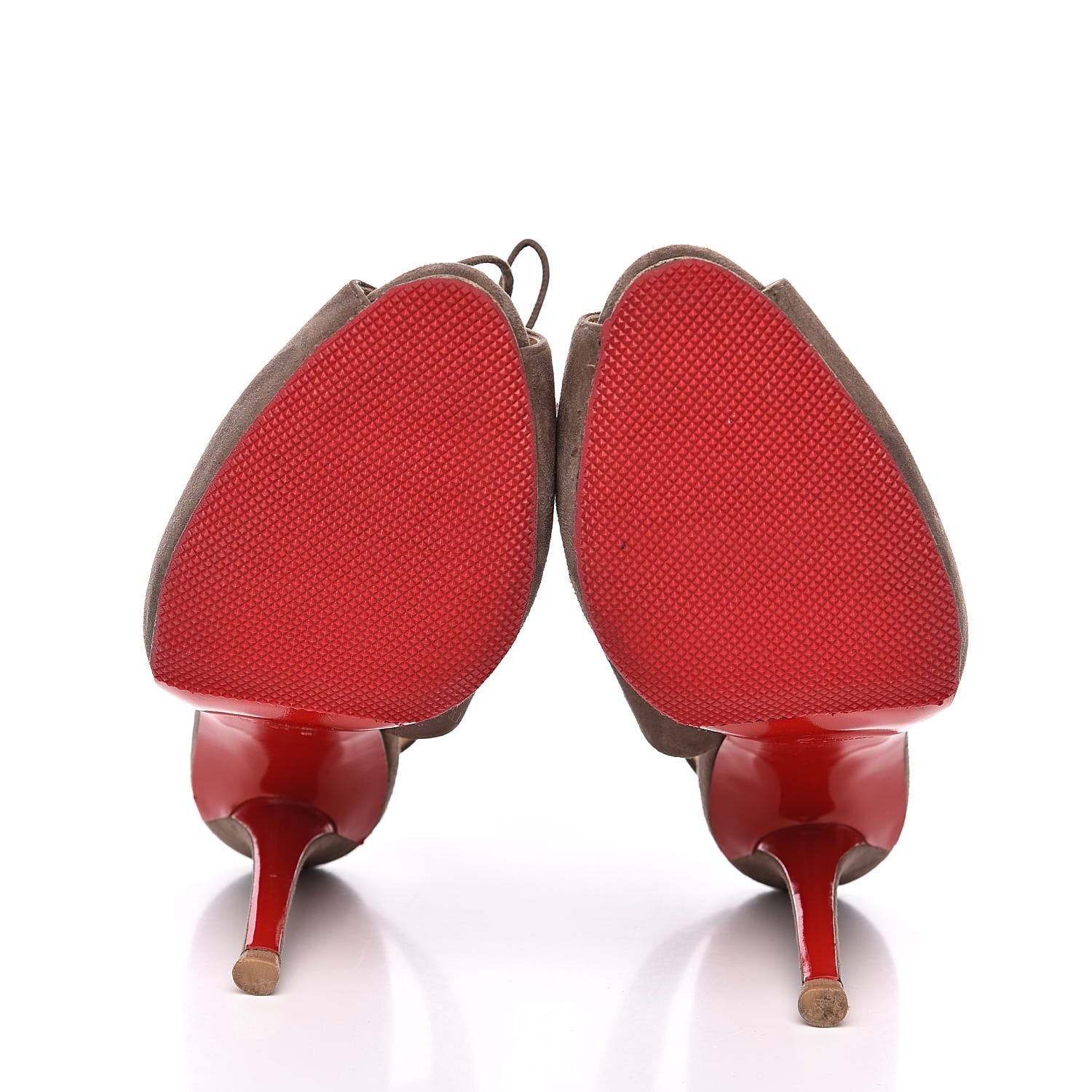 Christian Louboutin Suede Allegra 120 Peep Toe Pump 41 Lichen 5 of 10