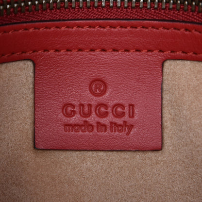 Gucci Calfskin Matelasse Small GG Marmont Shoulder Bag Hibiscus Red 7 of 8