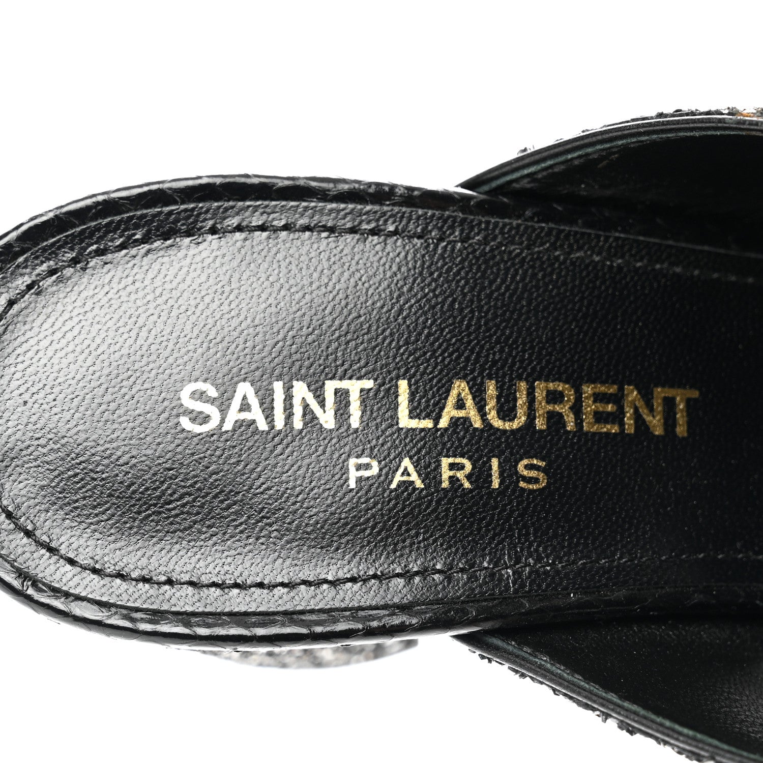 Saint Laurent Glitter LouLou 70 Mule Sandals 36 Black 7 of 9
