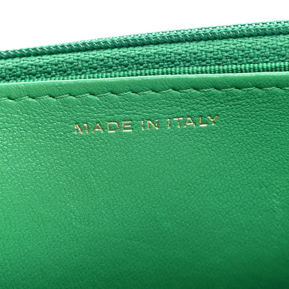 Chanel Lambskin Quilted Wallet On Chain WOC Green 6 of 11