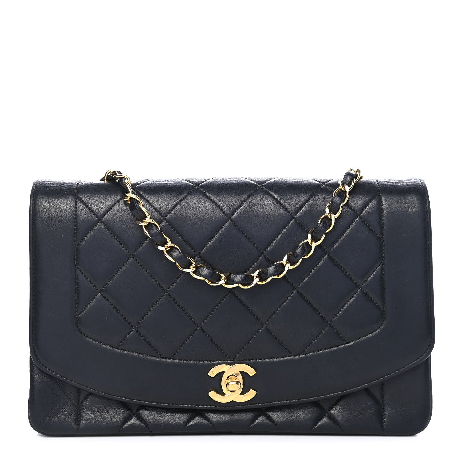 Chanel Lambskin Quilted Medium Single Flap Black 1 of 9