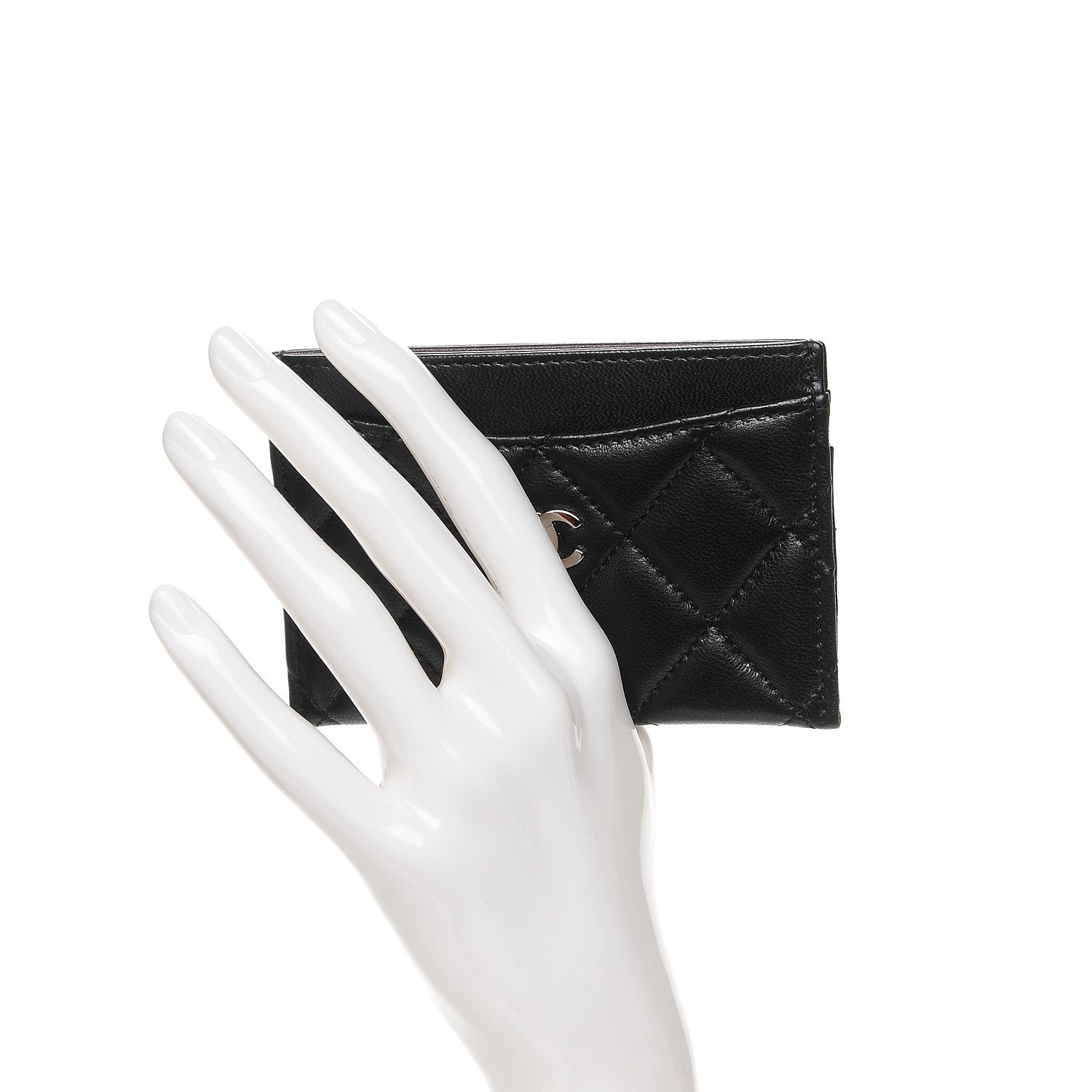 Chanel Lambskin Quilted Card Holder Black 2 of 9