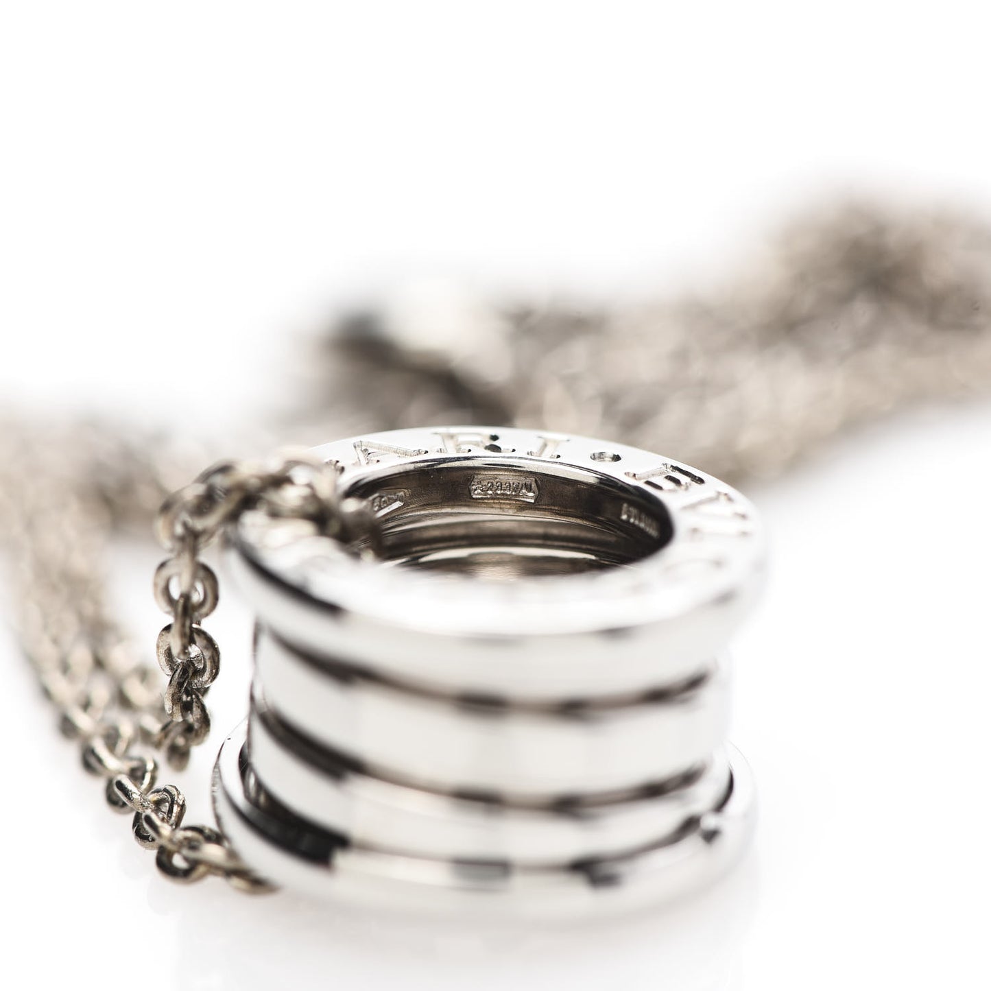 18K White Gold B.Zero1 Pendant Necklace