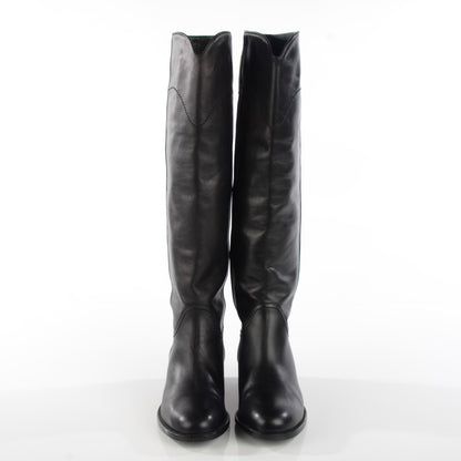 Chanel Lambskin Ascot Knee High CC Boots 36 Black 2 of 6