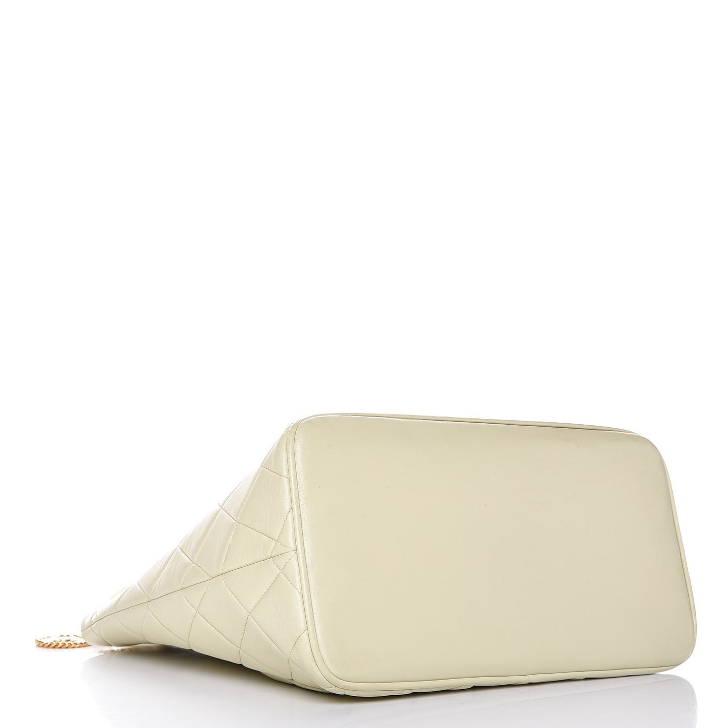 Lambskin Quilted Medallion Tote Light Beige