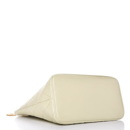 Chanel Lambskin Quilted Medallion Tote Light Beige 4 of 13