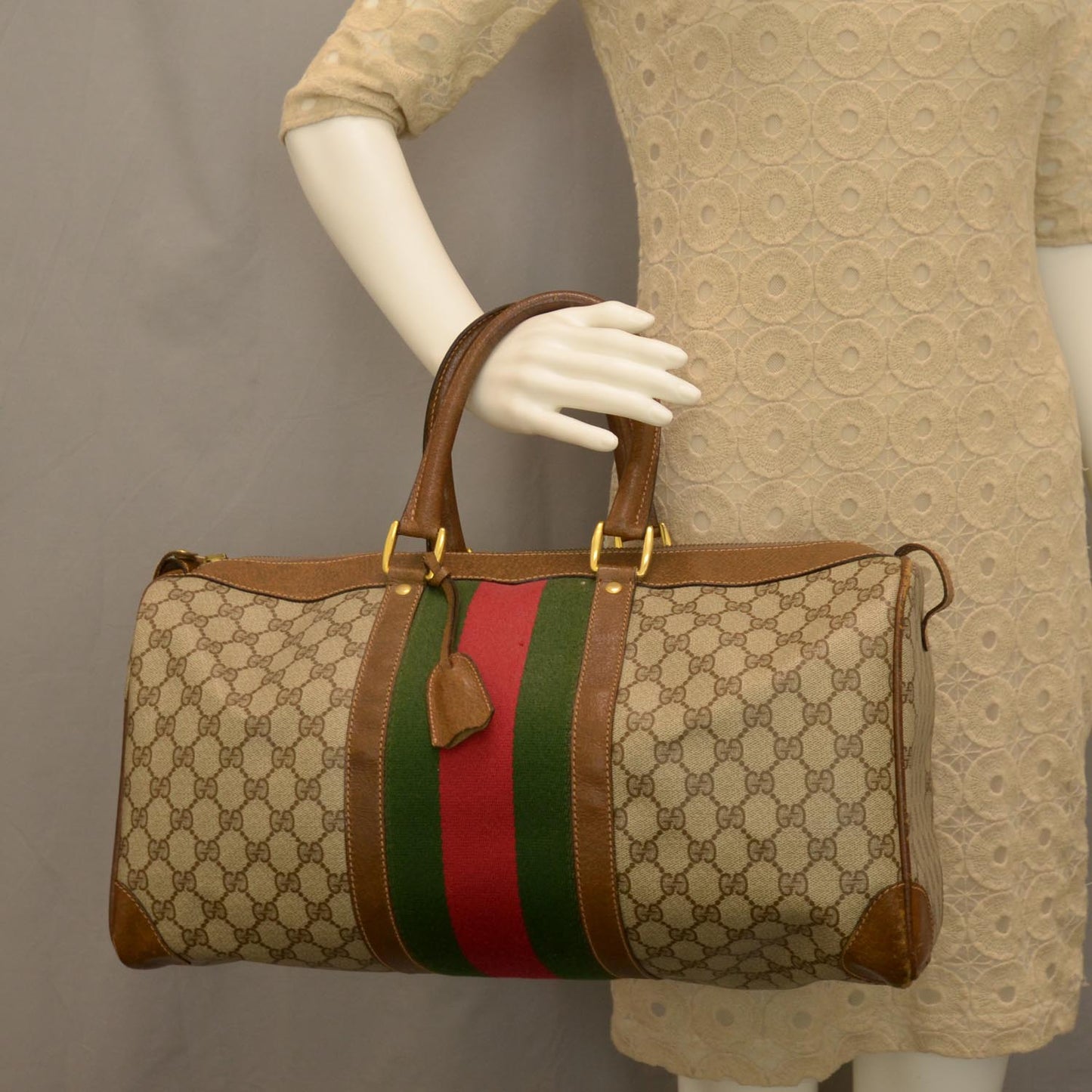 Monogram Web Boston Duffle