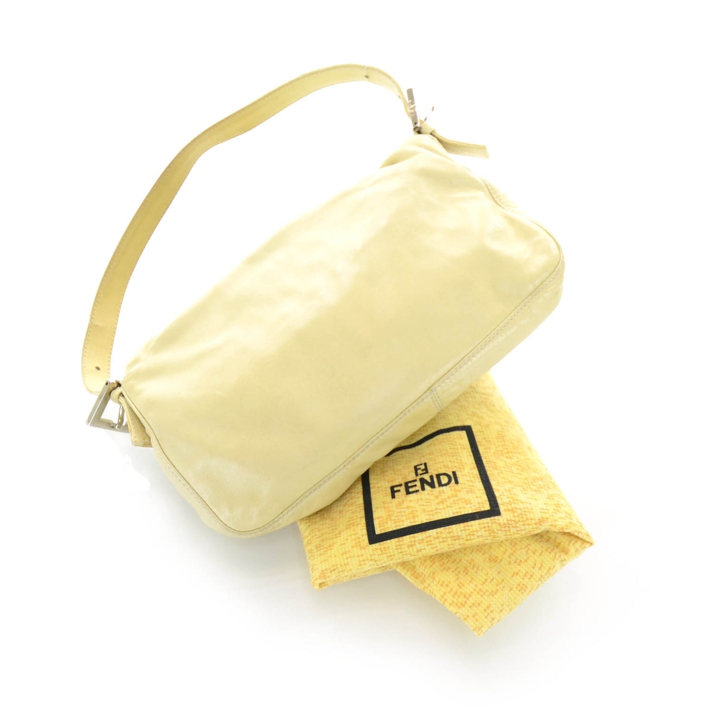 Leather Baguette Beige