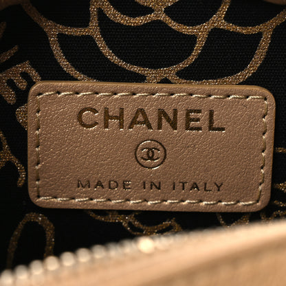 Chanel Metallic Lambskin Quilted Zip Around Classic Coin Purse Gold 6 of 11
