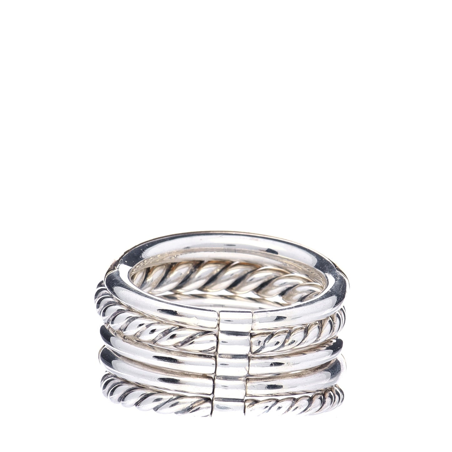 Sterling Silver 18K Yellow Gold Wide Pure Form Ring 54 7