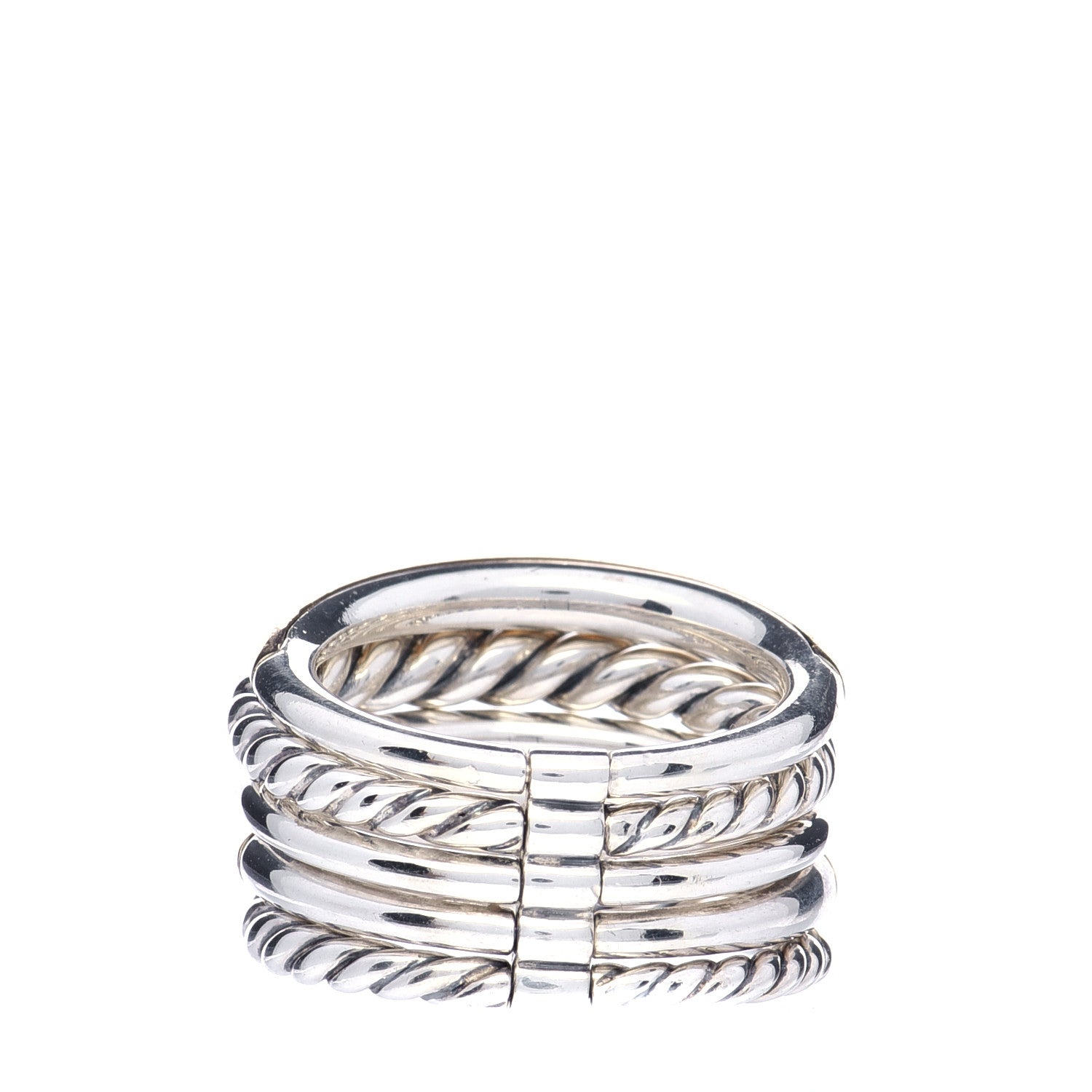 David Yurman Sterling Silver 18K Yellow Gold Wide Pure Form Ring 54 7 3 of 6