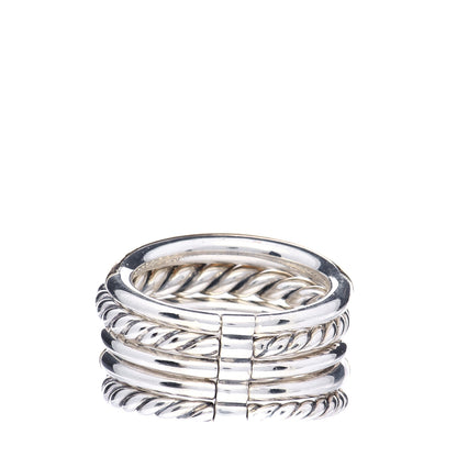 David Yurman Sterling Silver 18K Yellow Gold Wide Pure Form Ring 54 7 3 of 6