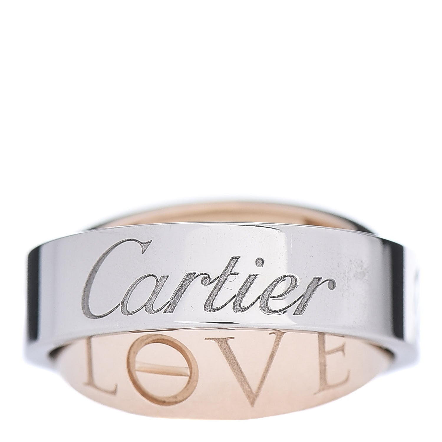 Cartier 18K White Pink Gold 5.5mm Astro LOVE Ring 48 4.5 1 of 6