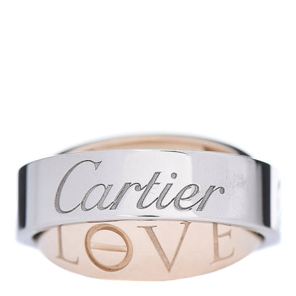 Cartier 18K White Pink Gold 5.5mm Astro LOVE Ring 48 4.5 1 of 6