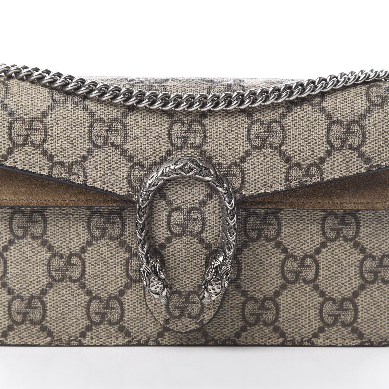 Gucci GG Supreme Monogram Super Mini Dionysus Shoulder Bag Taupe 7 of 12