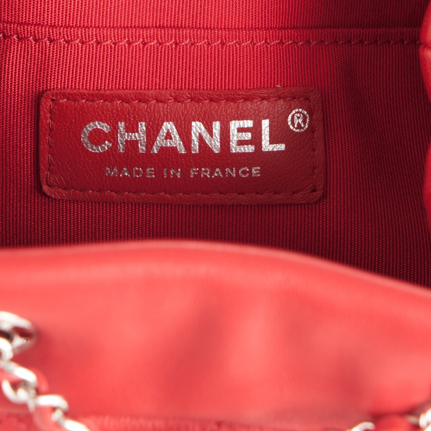 Lambskin Quilted Cuba Drawstring Tote Red