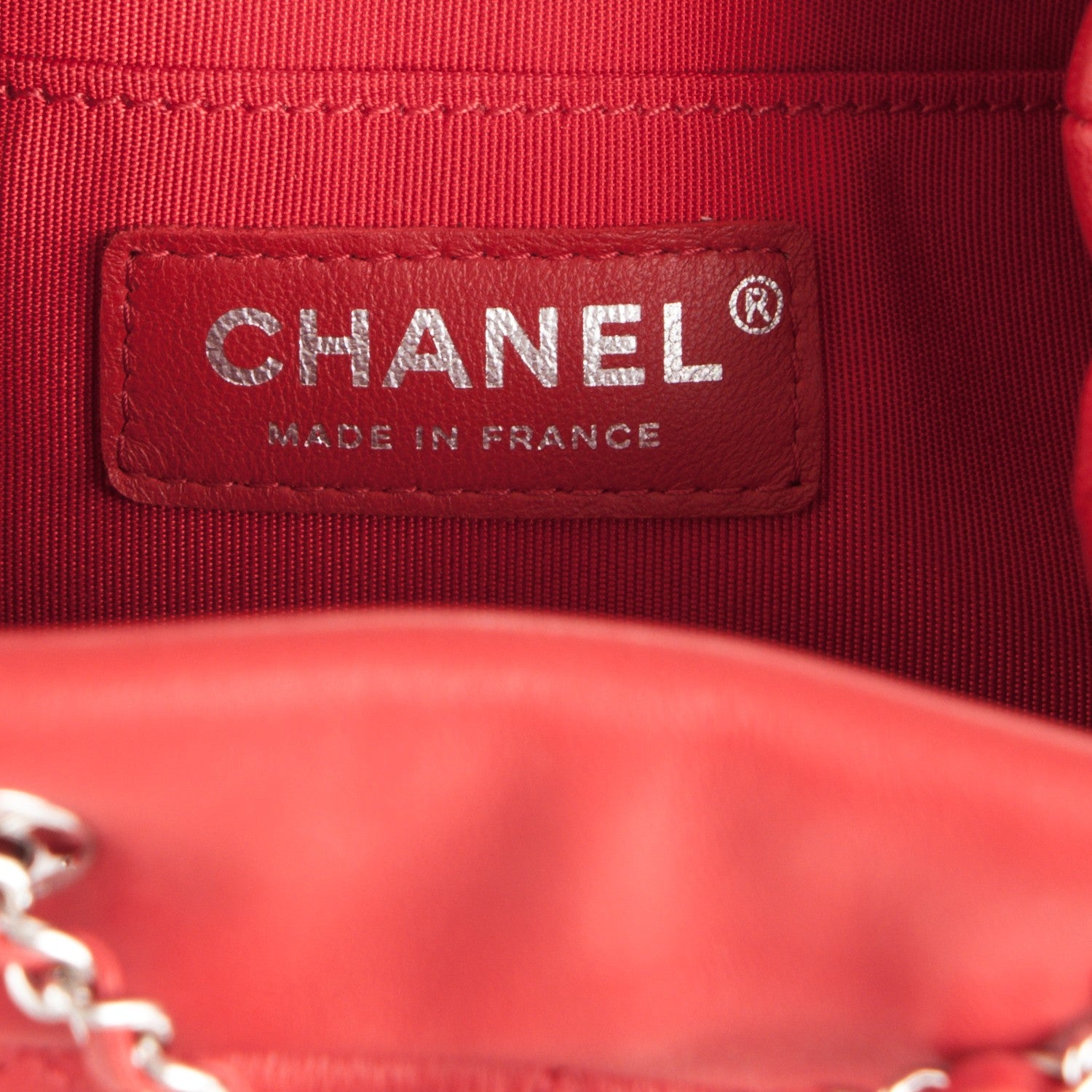 Chanel Lambskin Quilted Cuba Drawstring Tote Red 6 of 7