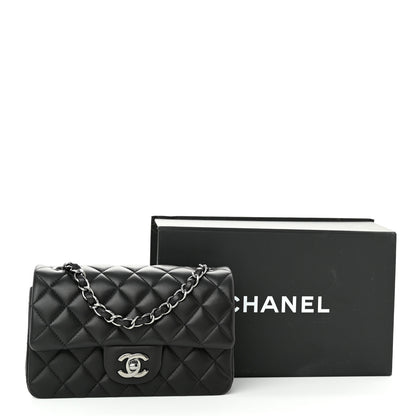 Chanel Lambskin Quilted Mini Rectangular Flap Black 11 of 11