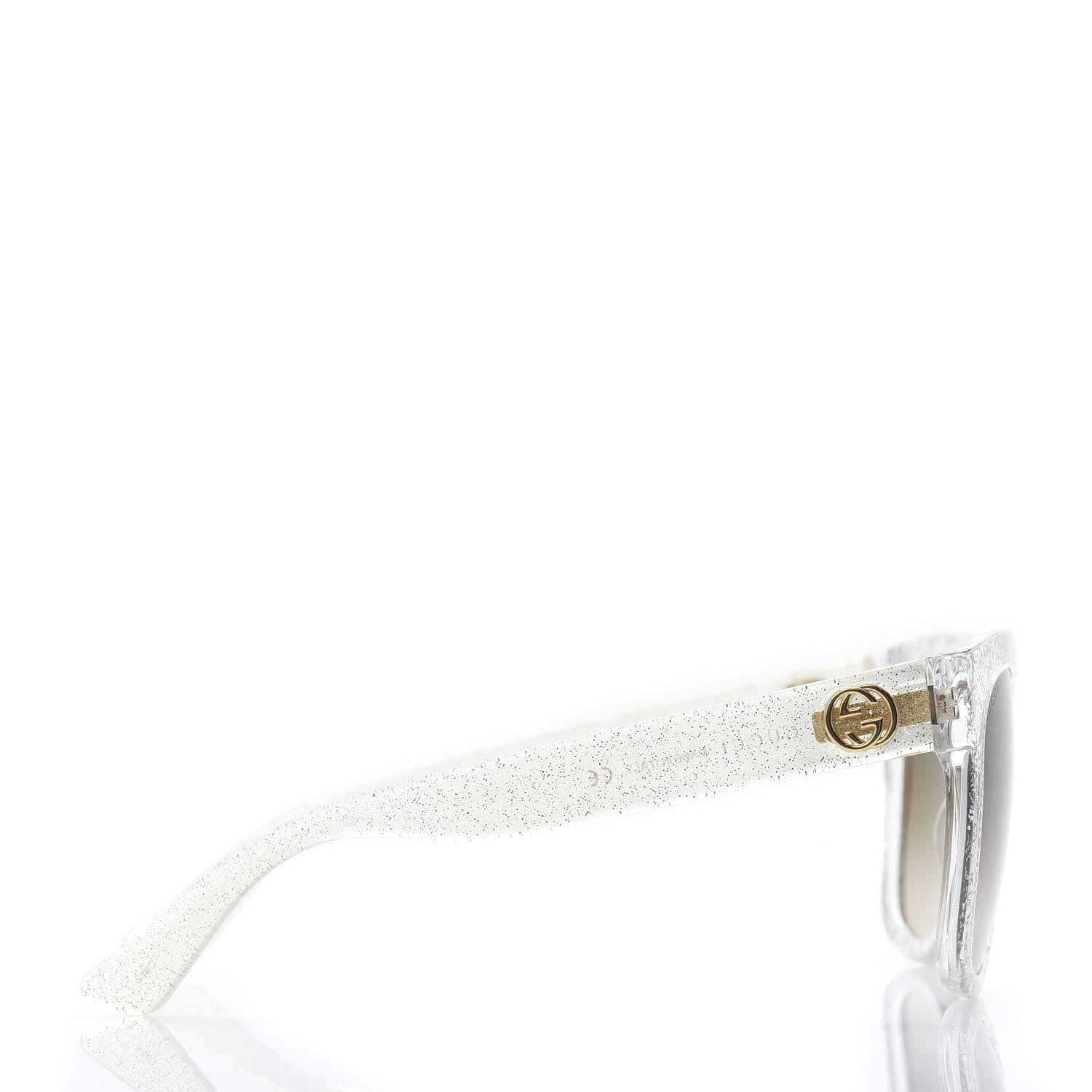 Gucci Acetate Glitter Sunglasses GG0034S Silver 3 of 8