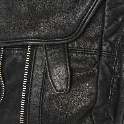 Alexander Wang Lambskin Marti Backpack Bag Washed Black Rhodium Hardware 9 of 13