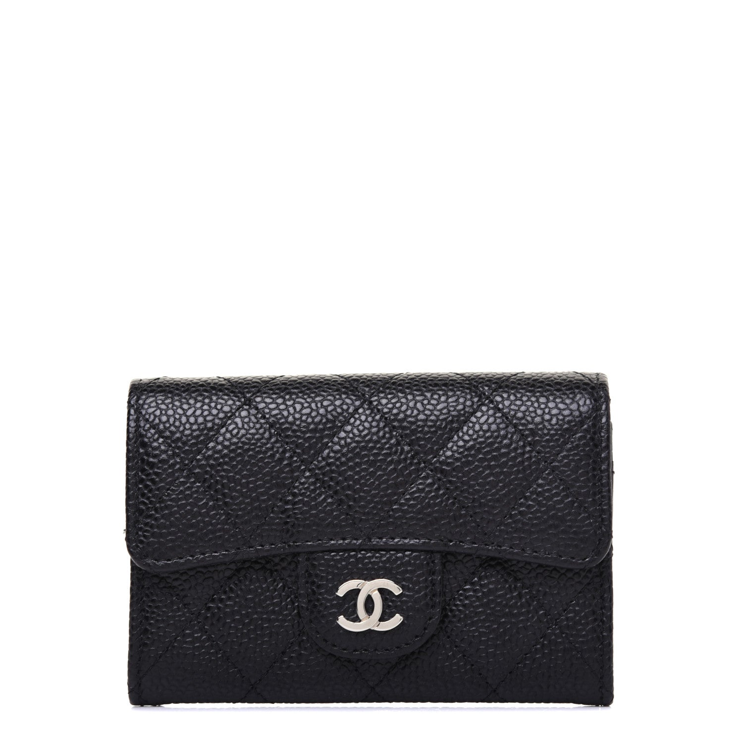 Chanel Caviar Quilted Flap Card Holder Black 1 of 11