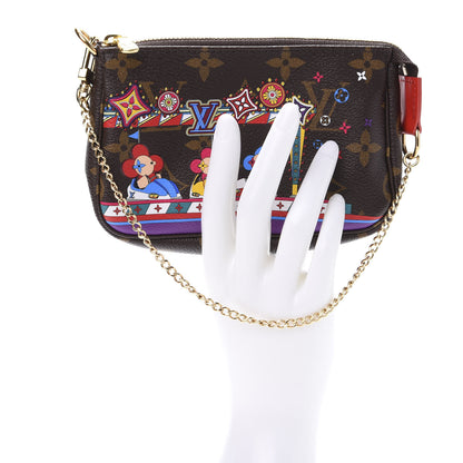 Louis Vuitton Monogram 2020 Christmas Animation Bumper Cars Mini Pochette Accessories Coquelicot 2 of 10