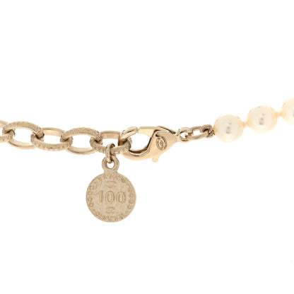 Chanel Pearl CC 100th Anniversary Necklace Light Gold 4 of 5
