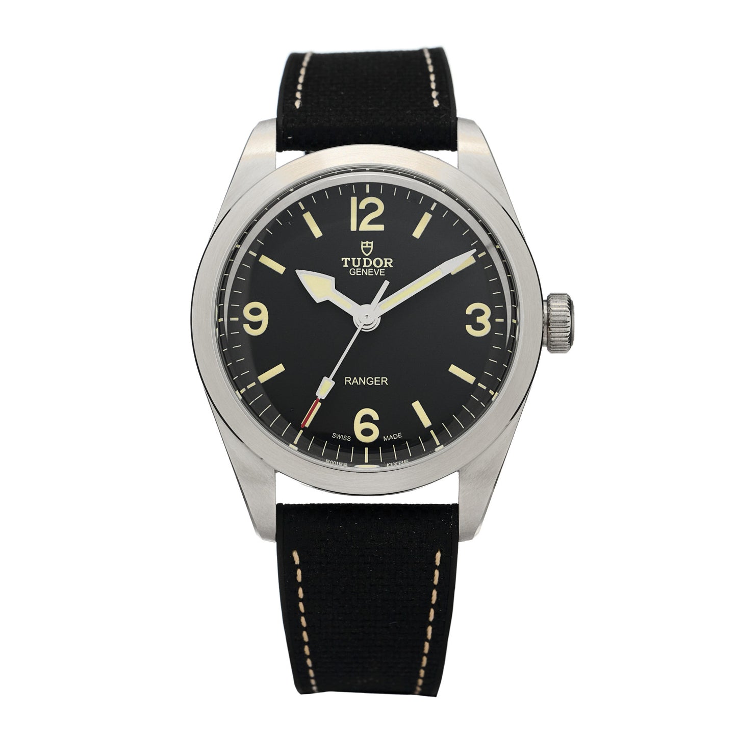 Stainless Steel Fabric 39mm Oyster Prince Automatic Watch Black 79950