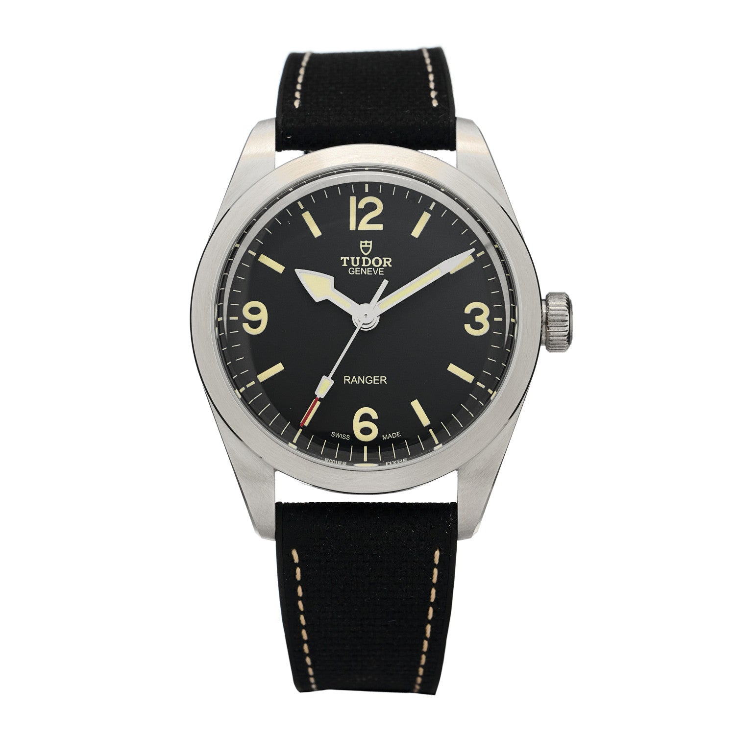 TUDOR Stainless Steel Fabric 39mm Oyster Prince Automatic Watch Black 79950 1 of 5